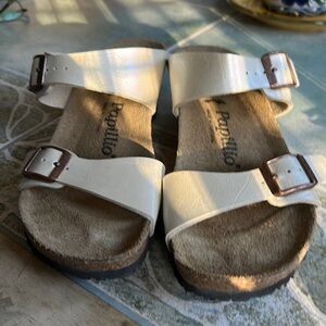 UGG Papillio beige sandal.